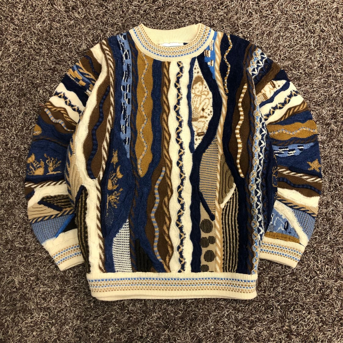 Carlo Alberto 빈티지 울 멀티컬러 패턴 니트 스웨터 상품이미지1