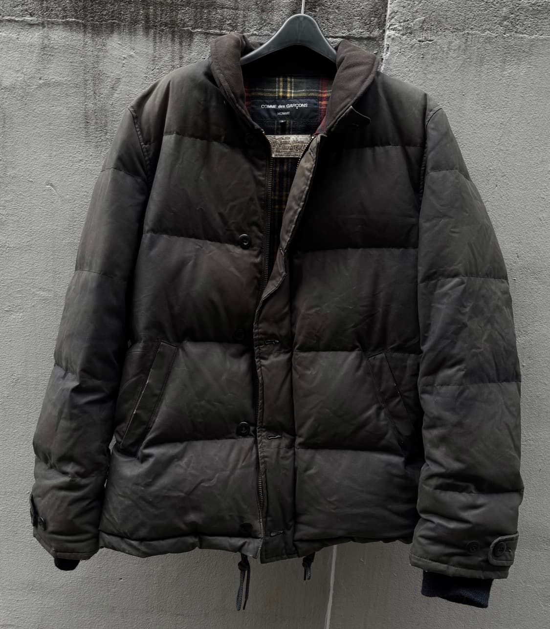 꼼데가르송 옴므 빈티지 오일 워싱 다운 패딩 자켓 상품이미지2