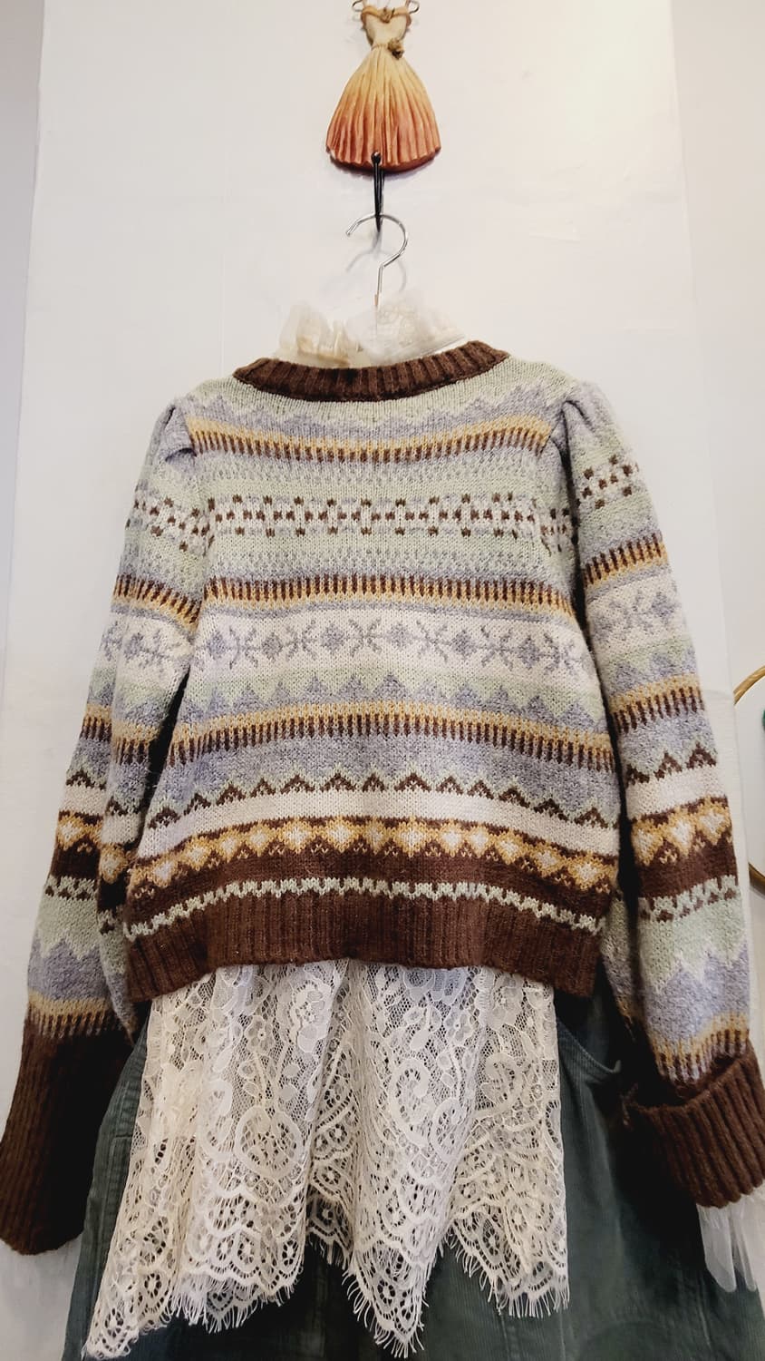 퍼프 크롭니트. 유니클로 코듀로이 상품이미지5