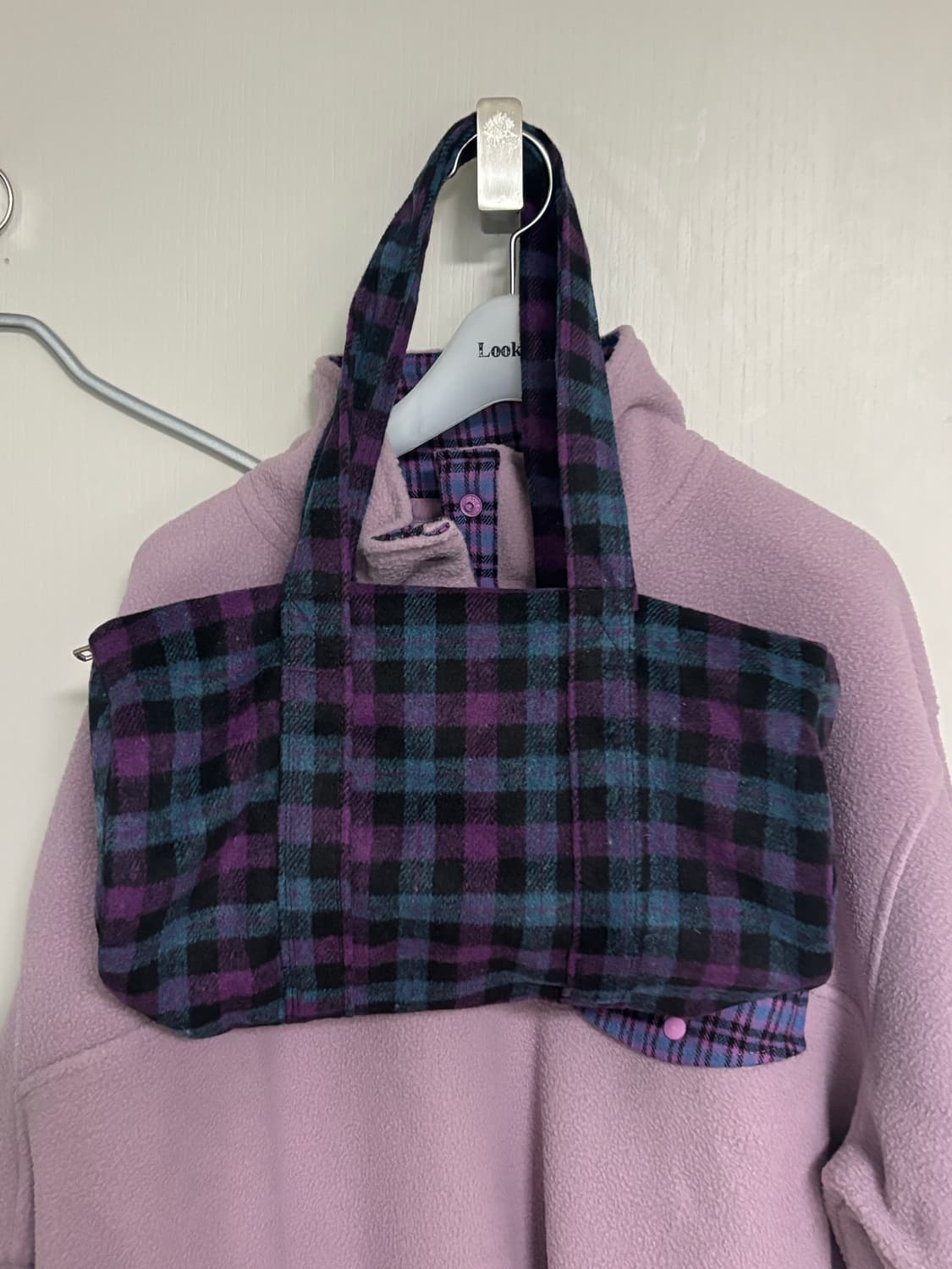 엔조 블루스 피치 체크 더플 백 (Purple) 상품이미지1