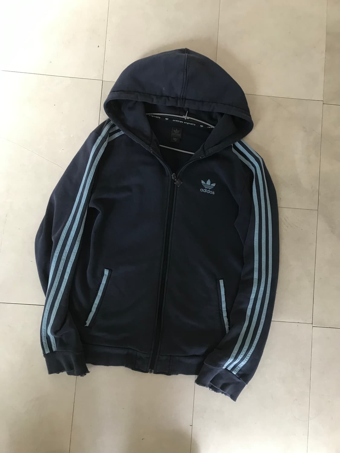 아디다스 00s 네이비 연하늘 후드집업 상품이미지8