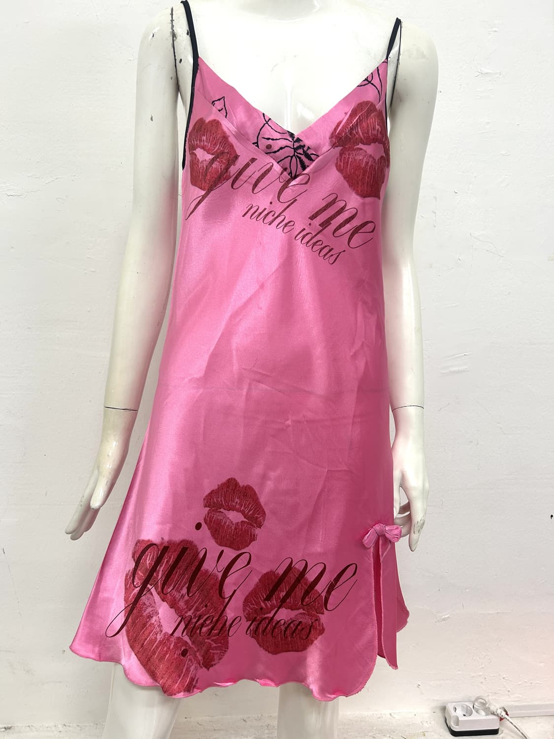 빈티지 핑크 실키 원피스🍃🥒🧠👙 상품이미지1