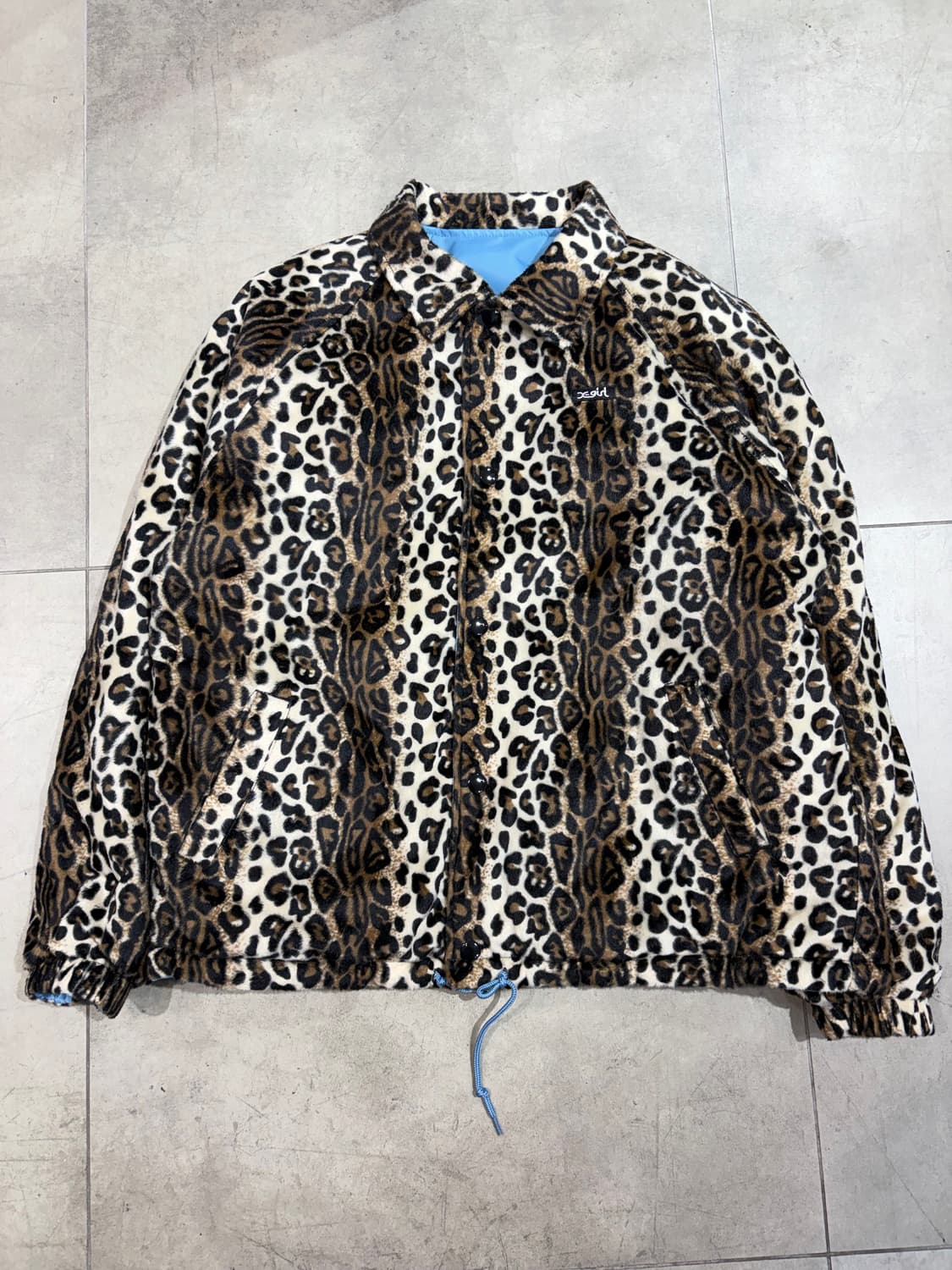 X-girl 양면 리버시블 호피 갸루 코치자켓 상품이미지1