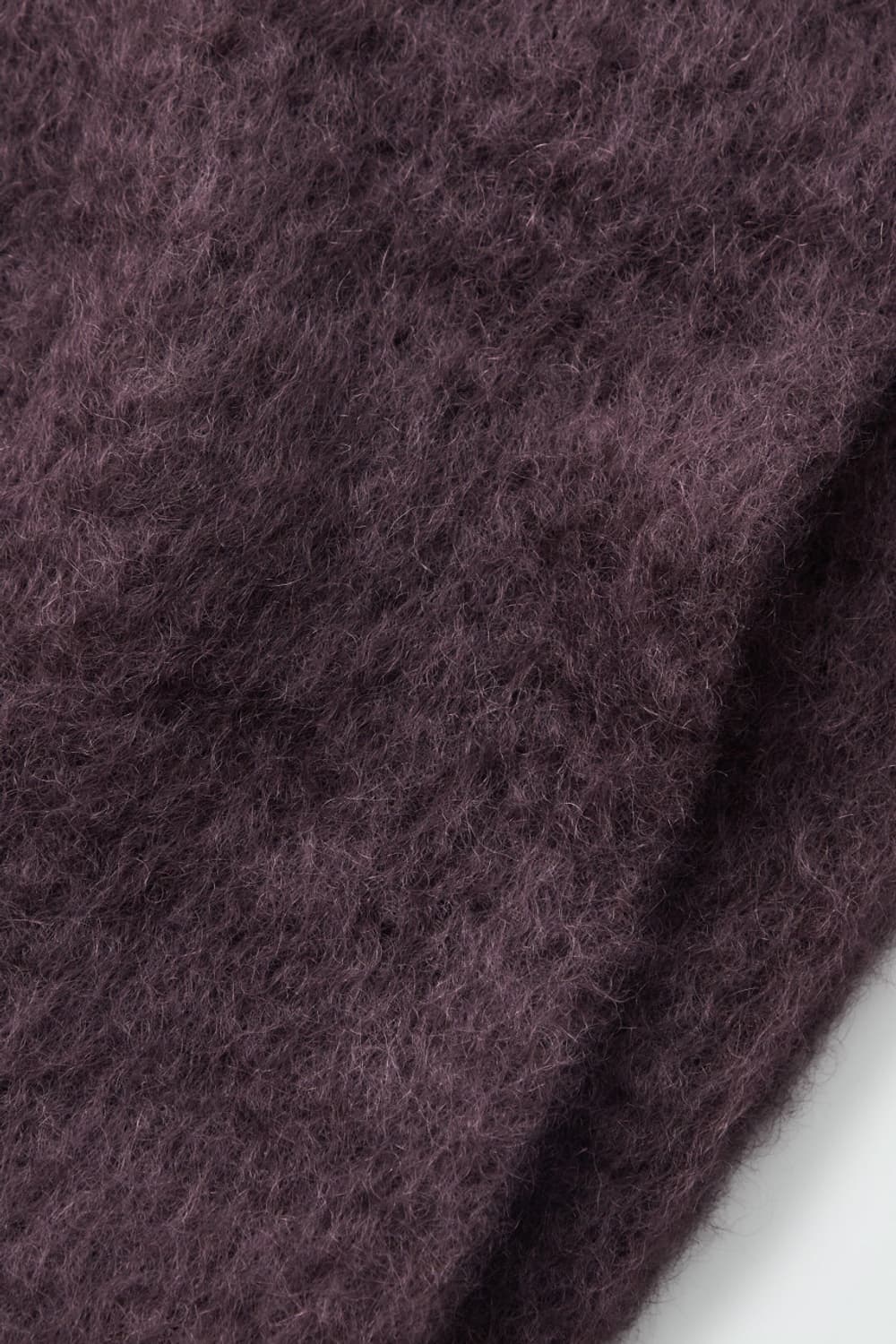 COS 코스 프린지 브러시드 모헤어 로고 머플러 목도리 보르도 상품이미지5