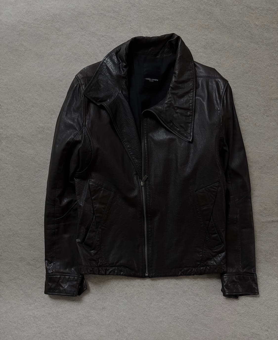 코데즈컴바인 비대칭 카우레더자켓 상품이미지2