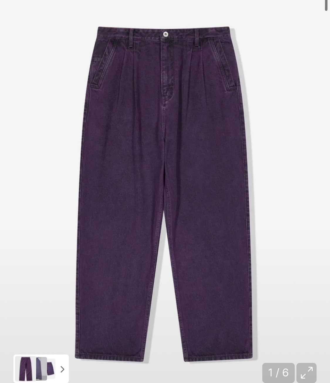 예스아이씨 투턱 데님 팬츠 퍼플  상품이미지3