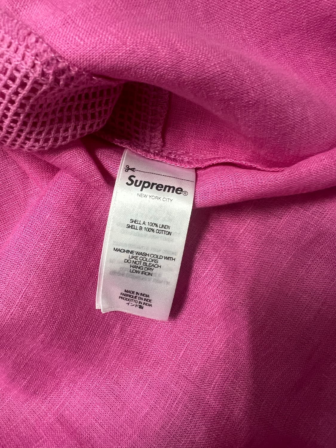 [S]Supreme mesh panel linen shirt 새제품 상품이미지5