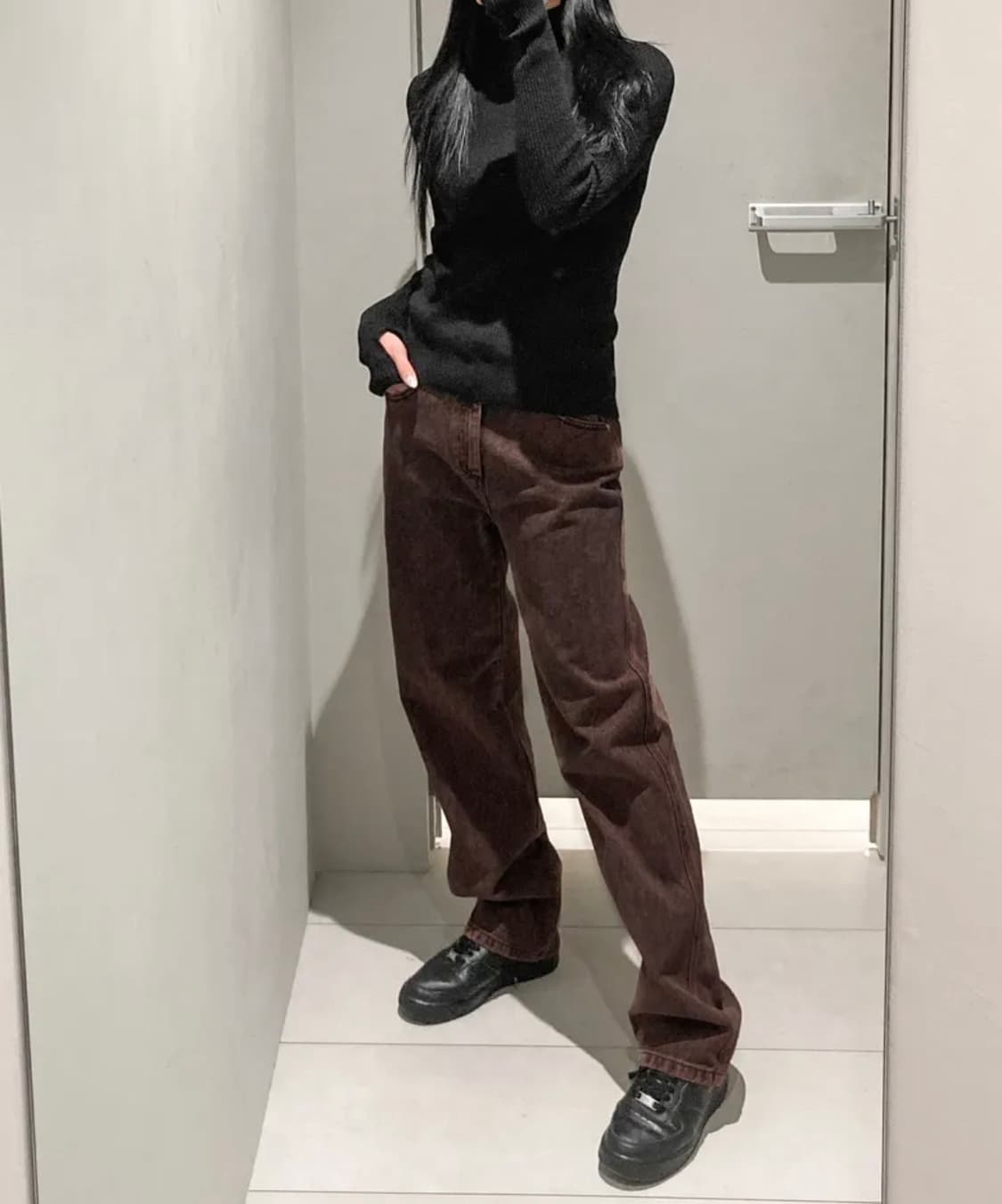 인사일런스우먼 멀티 컬러 스트레이트 진 acid brown 상품이미지4