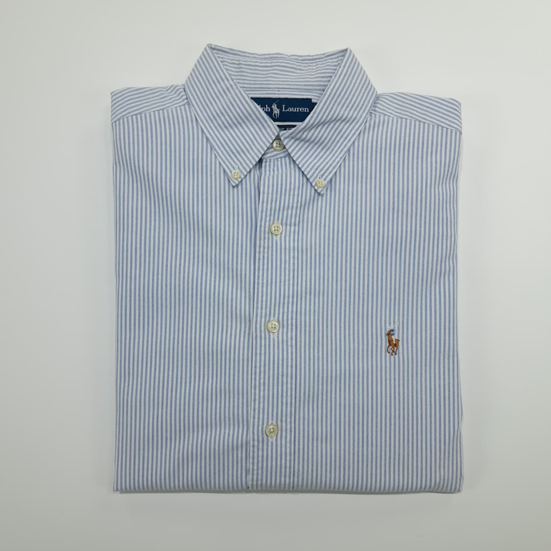 CN955 XL 폴로 랄프로렌 클래식블루 스트라이프 긴팔 셔츠 남방 상품이미지8