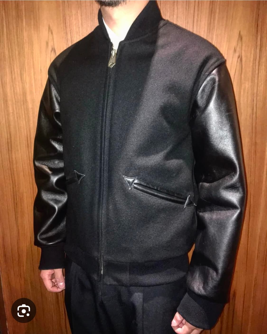 (착샷) 헤리티지플로스 레더 바시티 자켓 상품이미지1