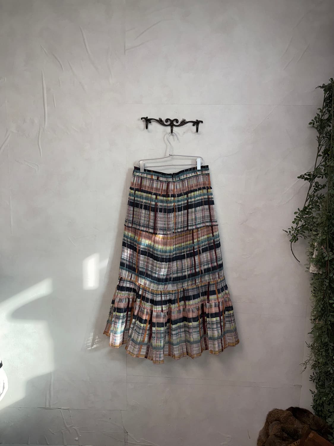 MINE multi color check pleats skirt 상품이미지3