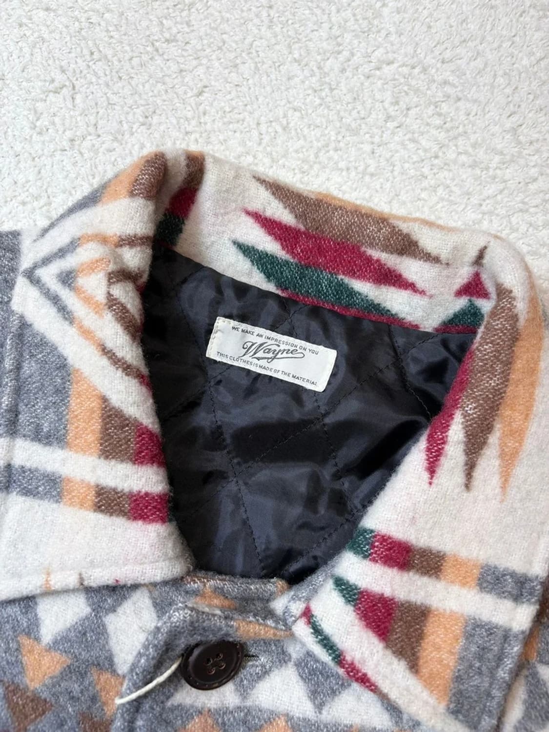 웨인 90's 울 아즈텍 나바호 누빔 셔츠 자켓 PN6485 상품이미지3