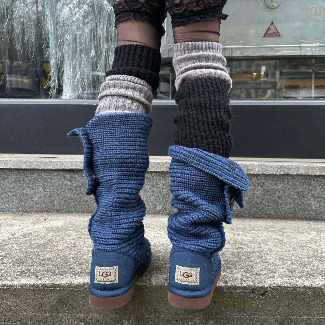 00s 블루 니트 어그 카디 부츠 상품이미지9