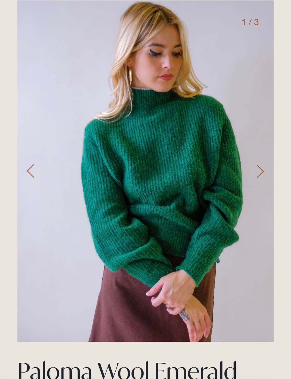 [Paloma wool] 그린 크롭 니트 상품이미지1