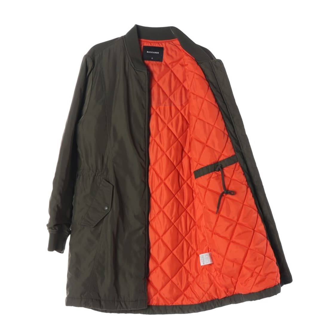 버커루 오렌지 배색 누빔 롱 항공점퍼 XL 상품이미지2