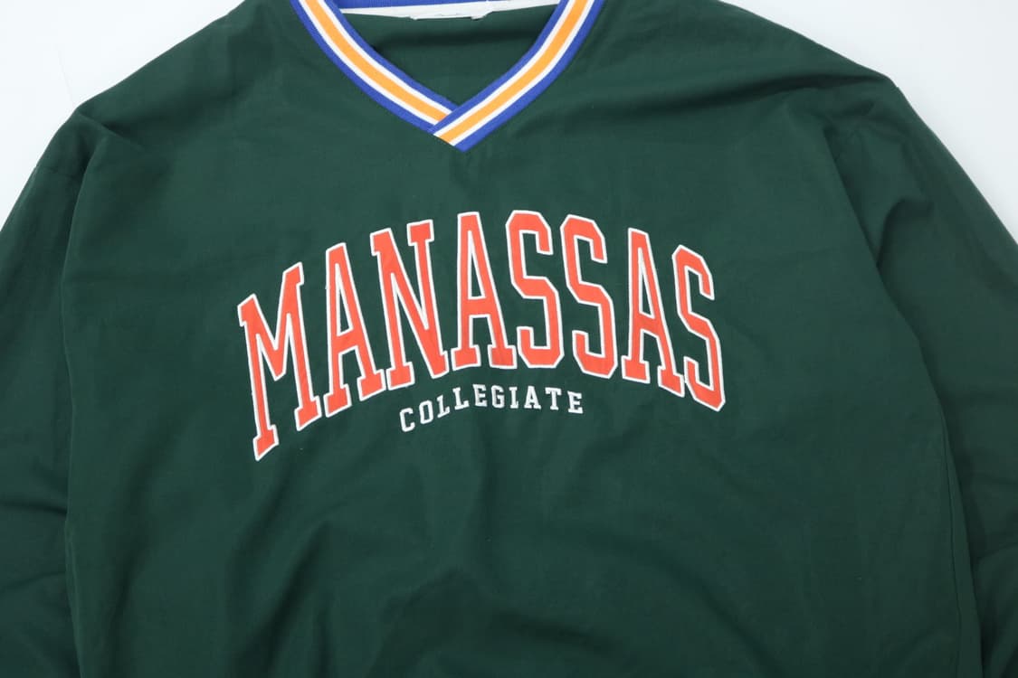 Quash 빈티지 마나사스 컬리지 그린 V넥 웜업 (L) 상품이미지3