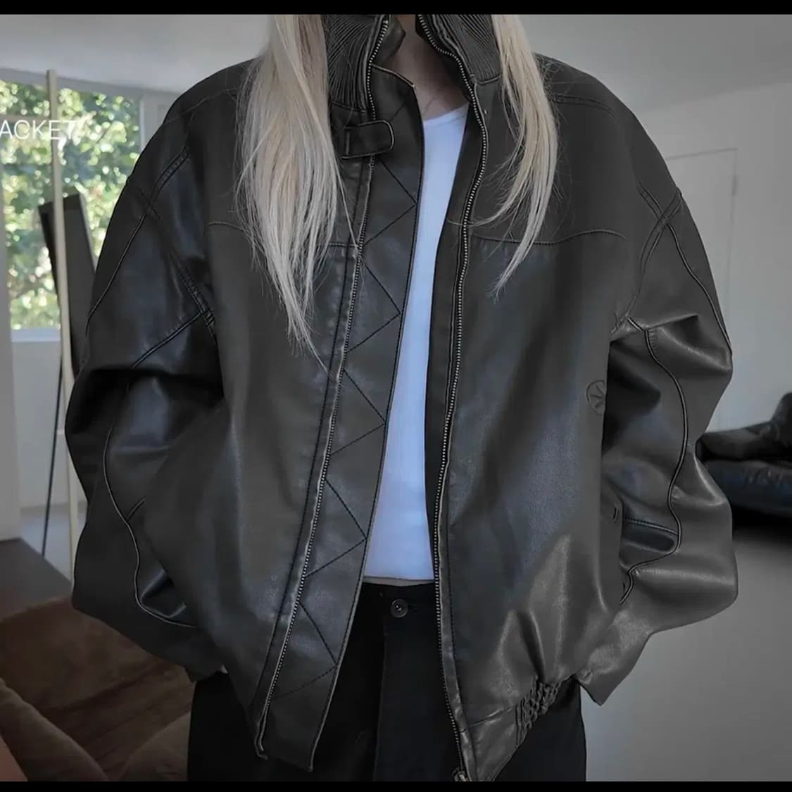 ertr 빈티지 레더 바이커 자켓 상품이미지5