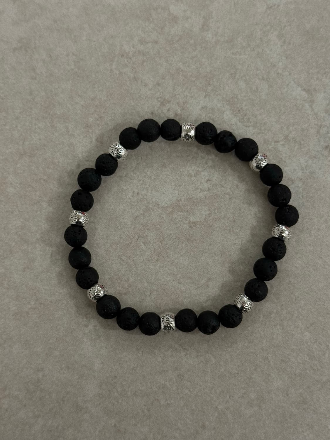 화산석 실버 포인트 팔찌 상품이미지1