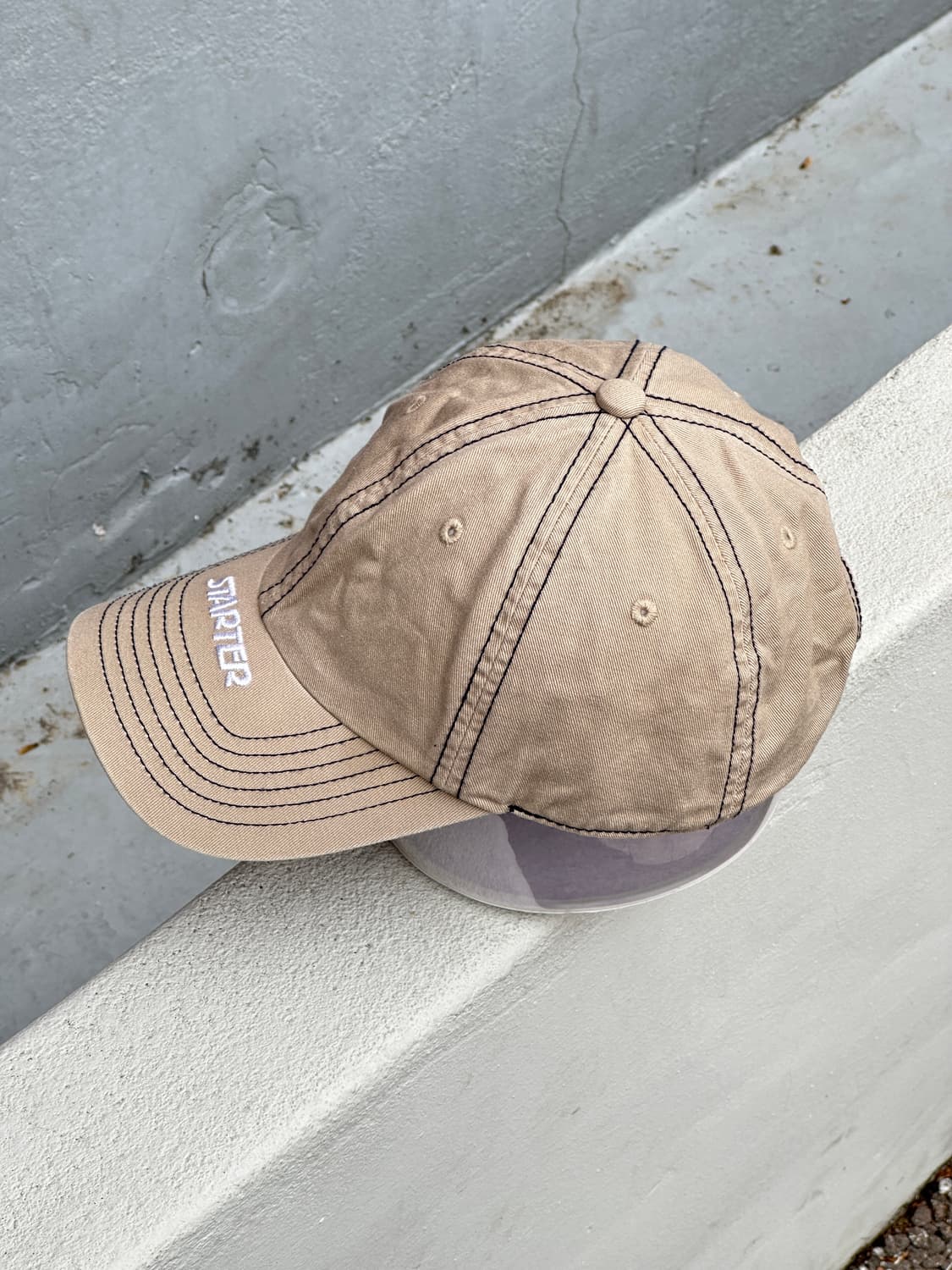 [F] 스타터 로고 베이지 볼캡 모자 상품이미지3