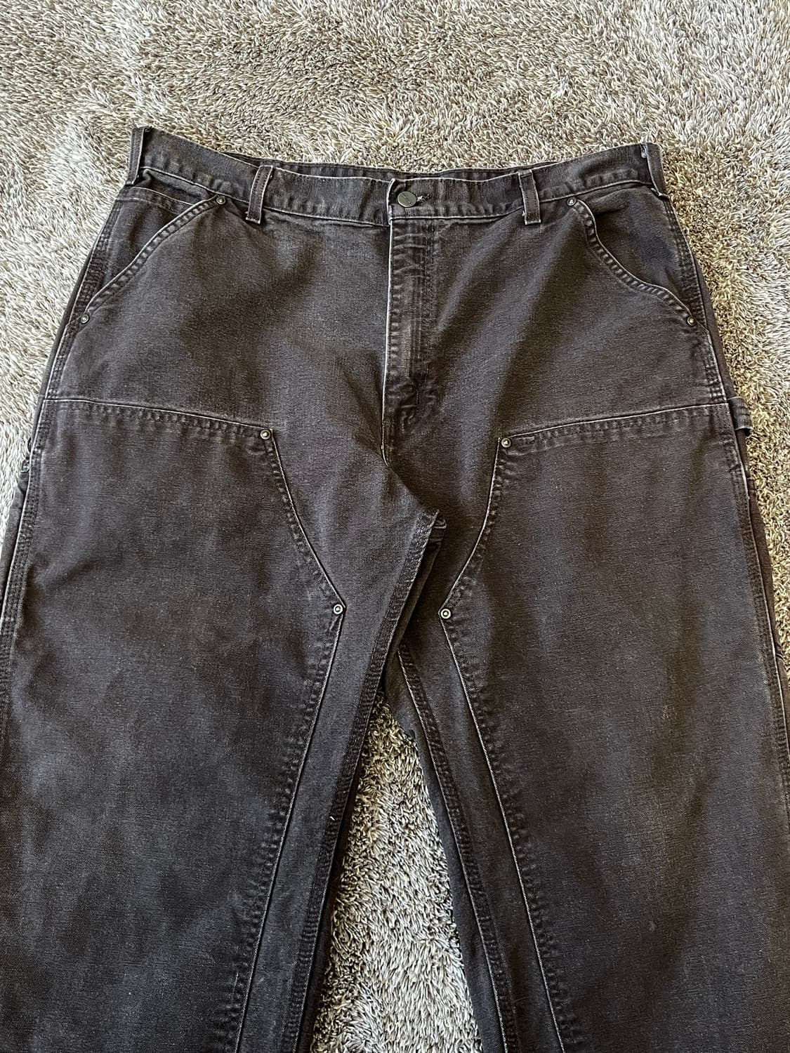 Carhartt B136 DKB 칼하트 빈티지 더블니 팬츠 다크브라운 상품이미지2