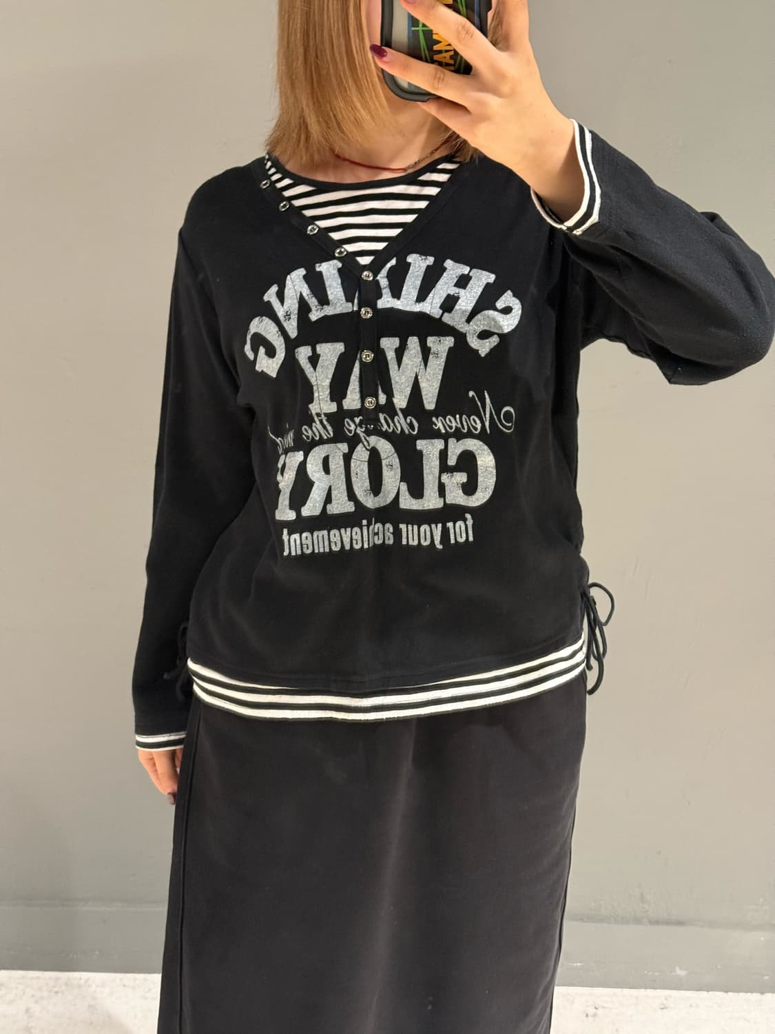 layered detail lettering long sleeve 상품이미지4