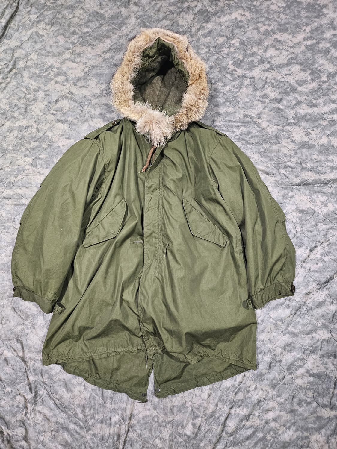 50s 미군오리지날 m51파카 양털내피 코요테후드 셋 상품이미지1