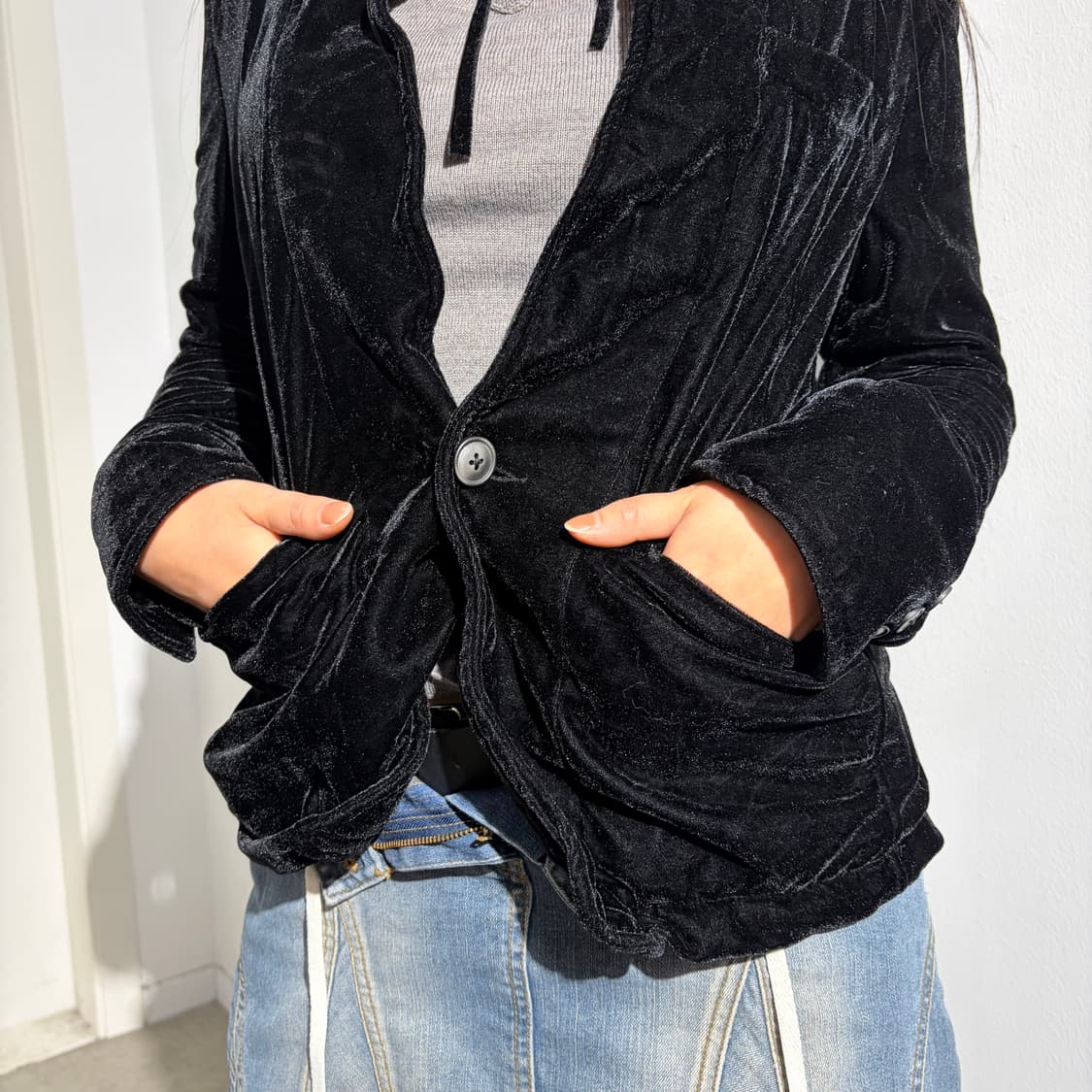 PPFM 벨벳 블레이저 자켓 상품이미지3