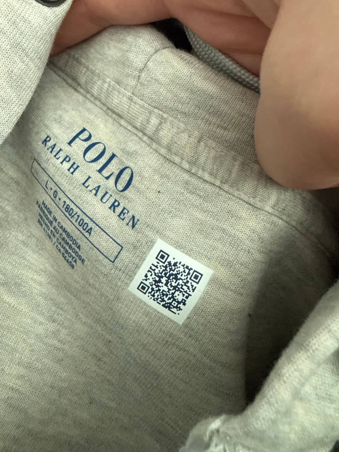 폴로 랄프로렌 그레이 니트 후드집업 L 상품이미지5