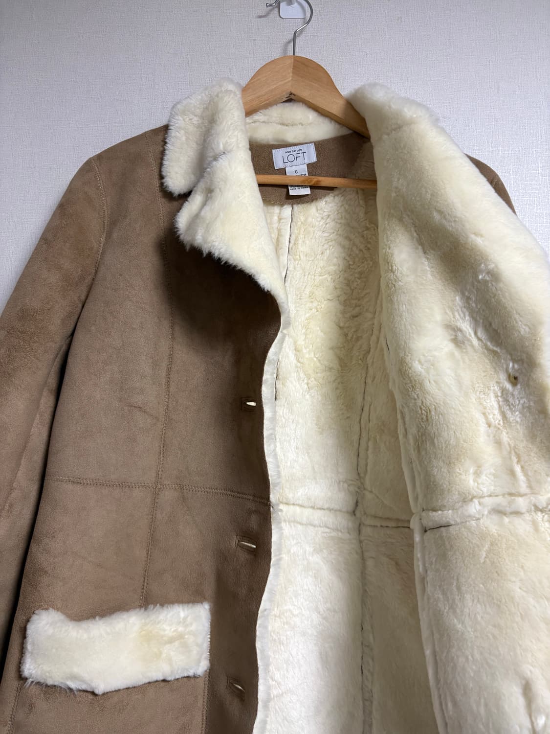 미국 loft 페이크퍼 무스탕 상품이미지5