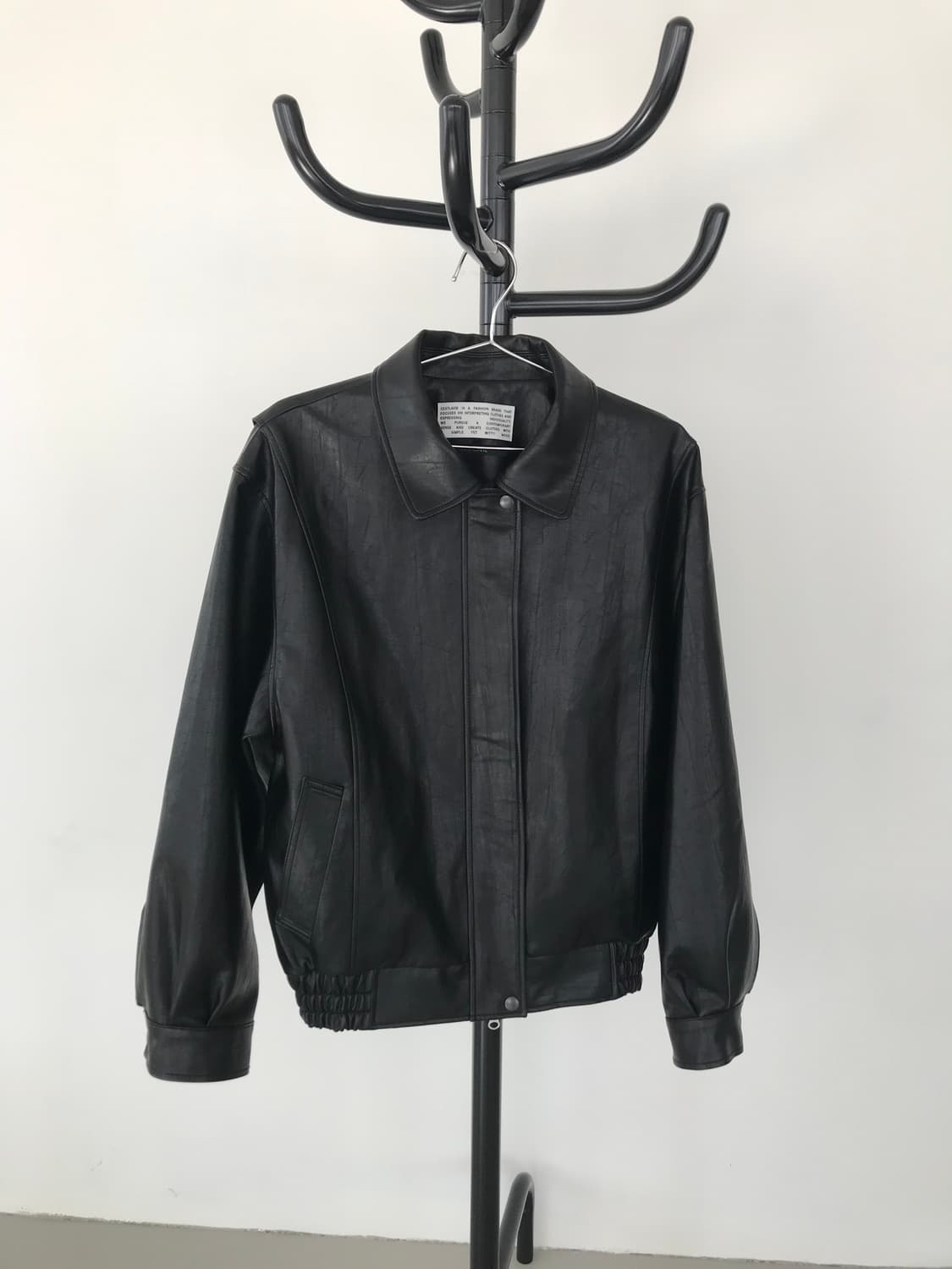비건 레더 자켓 블랙 상품이미지1