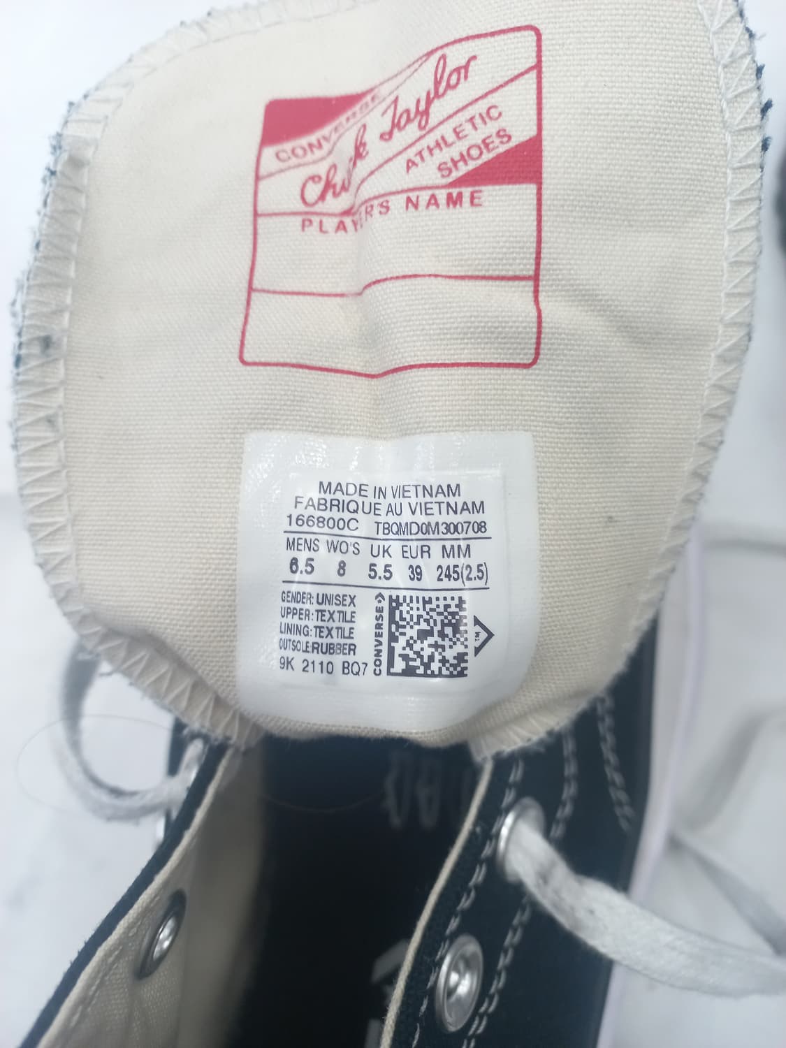 컨버스 런스타 하이크 블랙 하이탑 245mm 상품이미지4