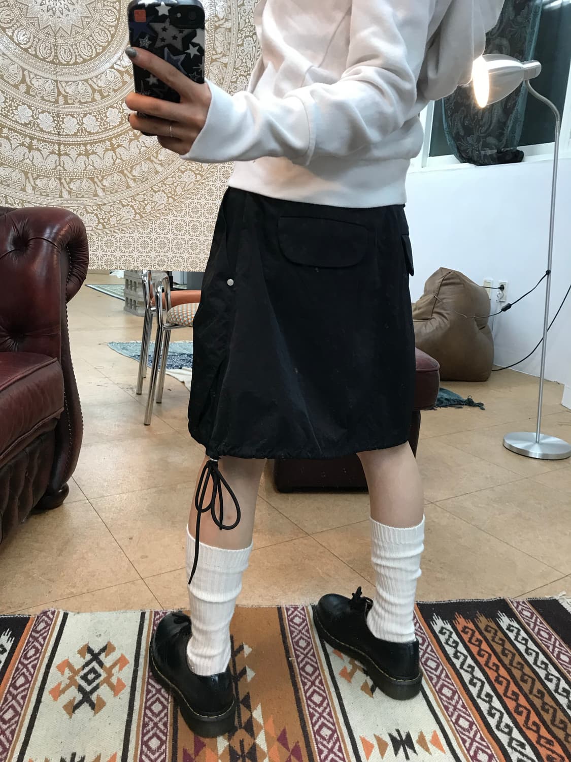 여성 나일론 스트링 미니스커트 상품이미지3