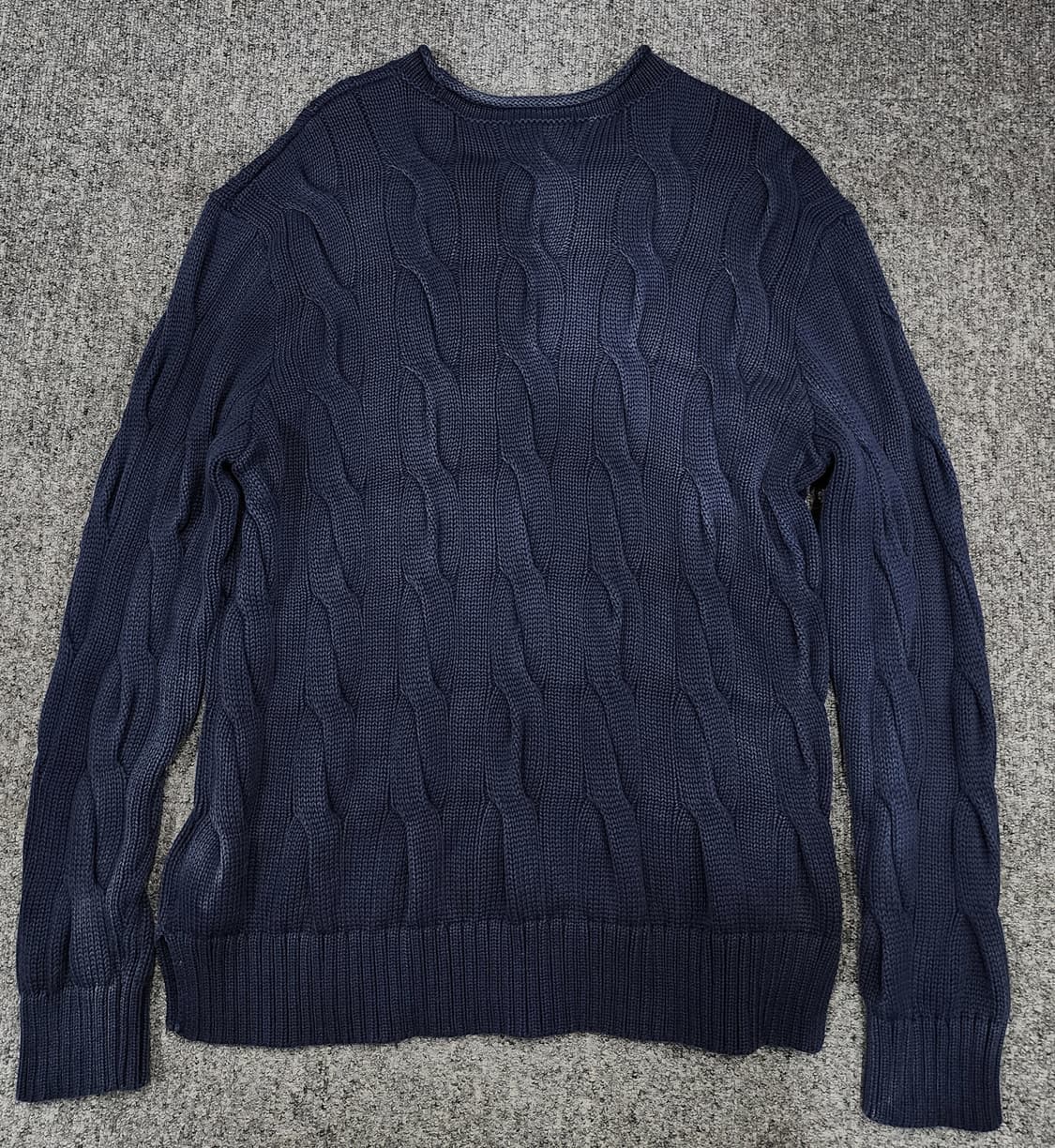 폴로 랄프로렌 워시드 롤넥 빈티지 케이블 니트 M 상품이미지2