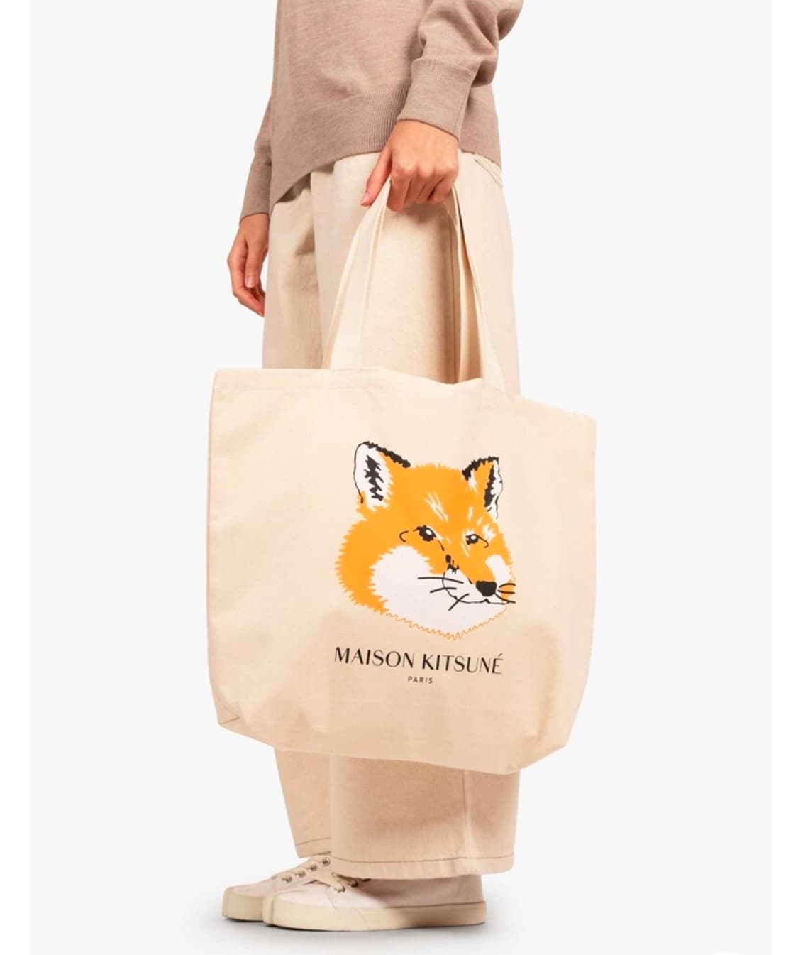 메종키츠네 폭스헤드 토트백 에크루 Free  상품이미지1