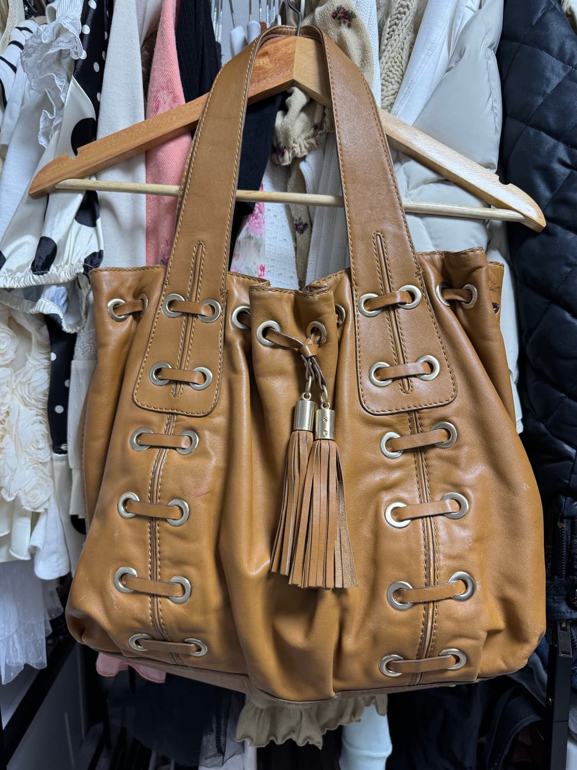 michael kors 웨스턴 오네갸루 핸드백 빈티지 가방 상품이미지1