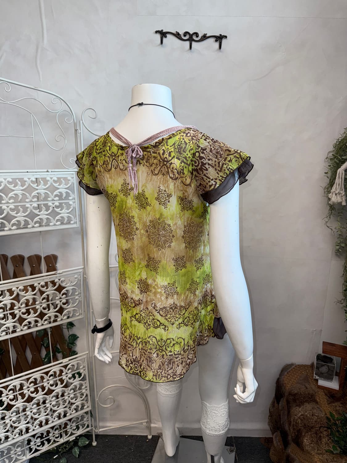 Khaki brown tie dye hippie oriental bl 상품이미지5