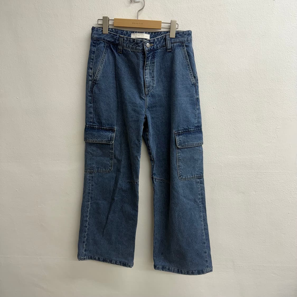 플랙(PLAC) 데님 와이드 카고 팬츠 (30) 상품이미지1