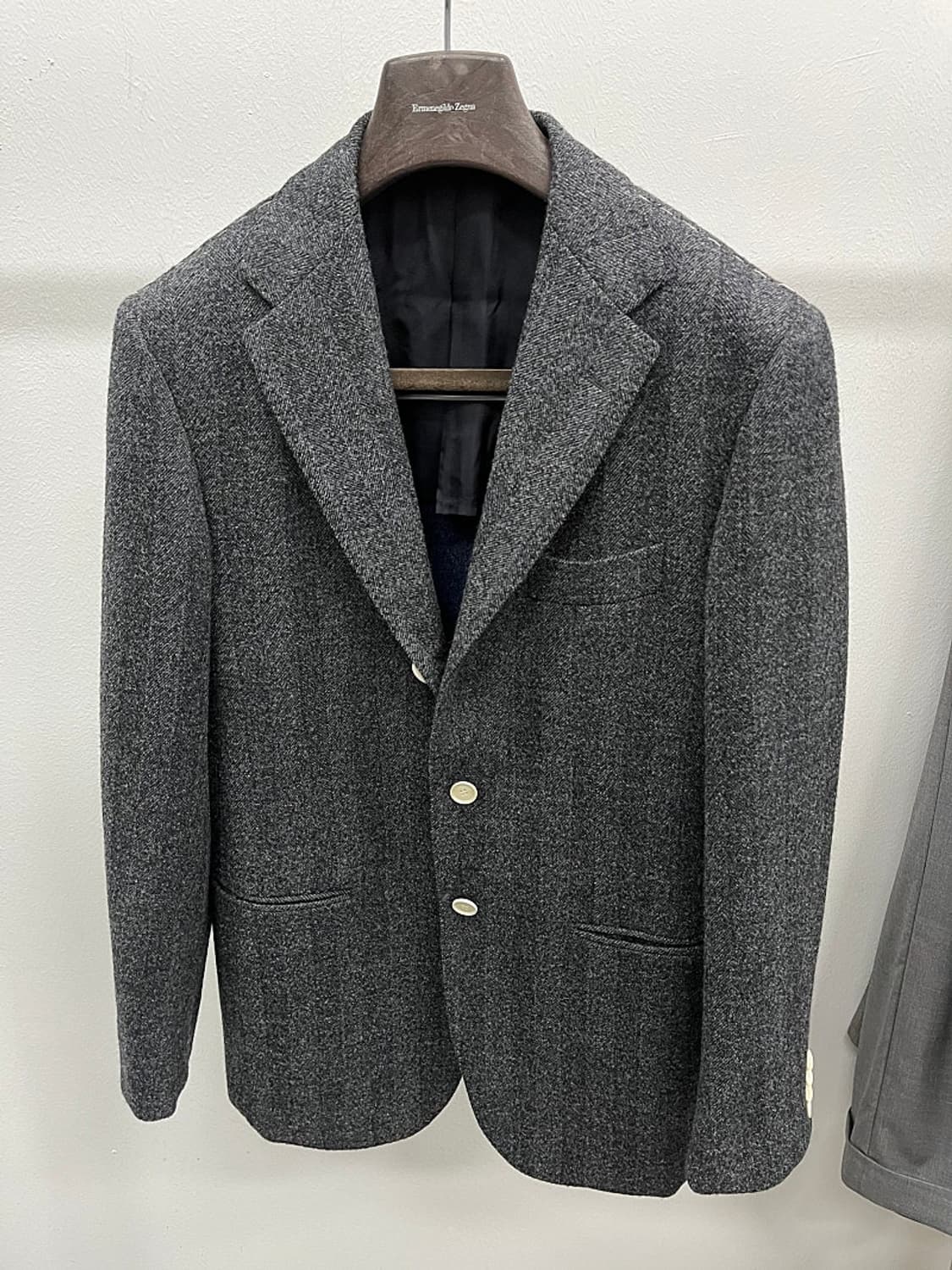 95-100) 사토리오 나폴리 헤링본 울자켓  상품이미지3