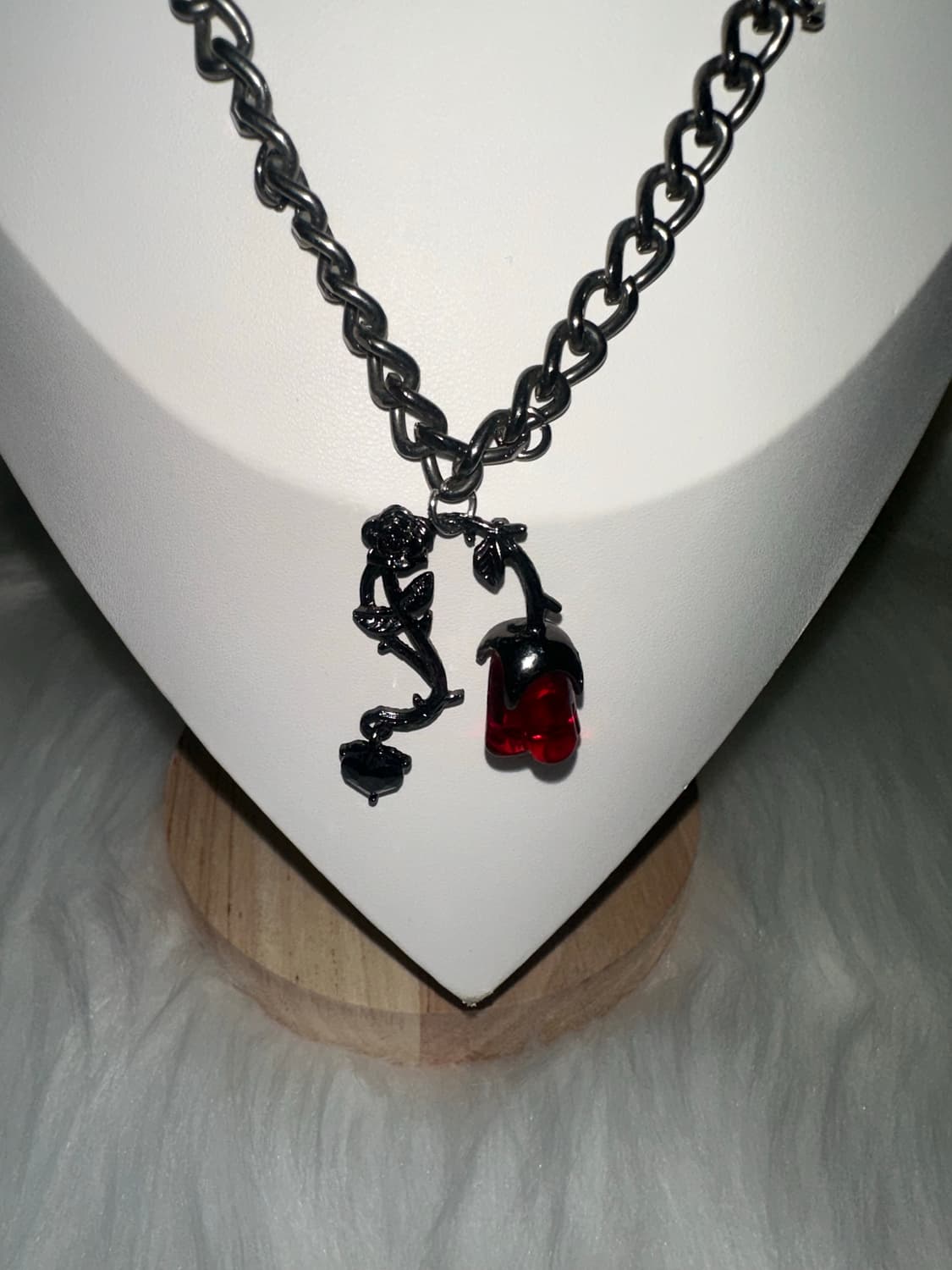 고스펑크 빈티지 장미 목걸이 상품이미지2