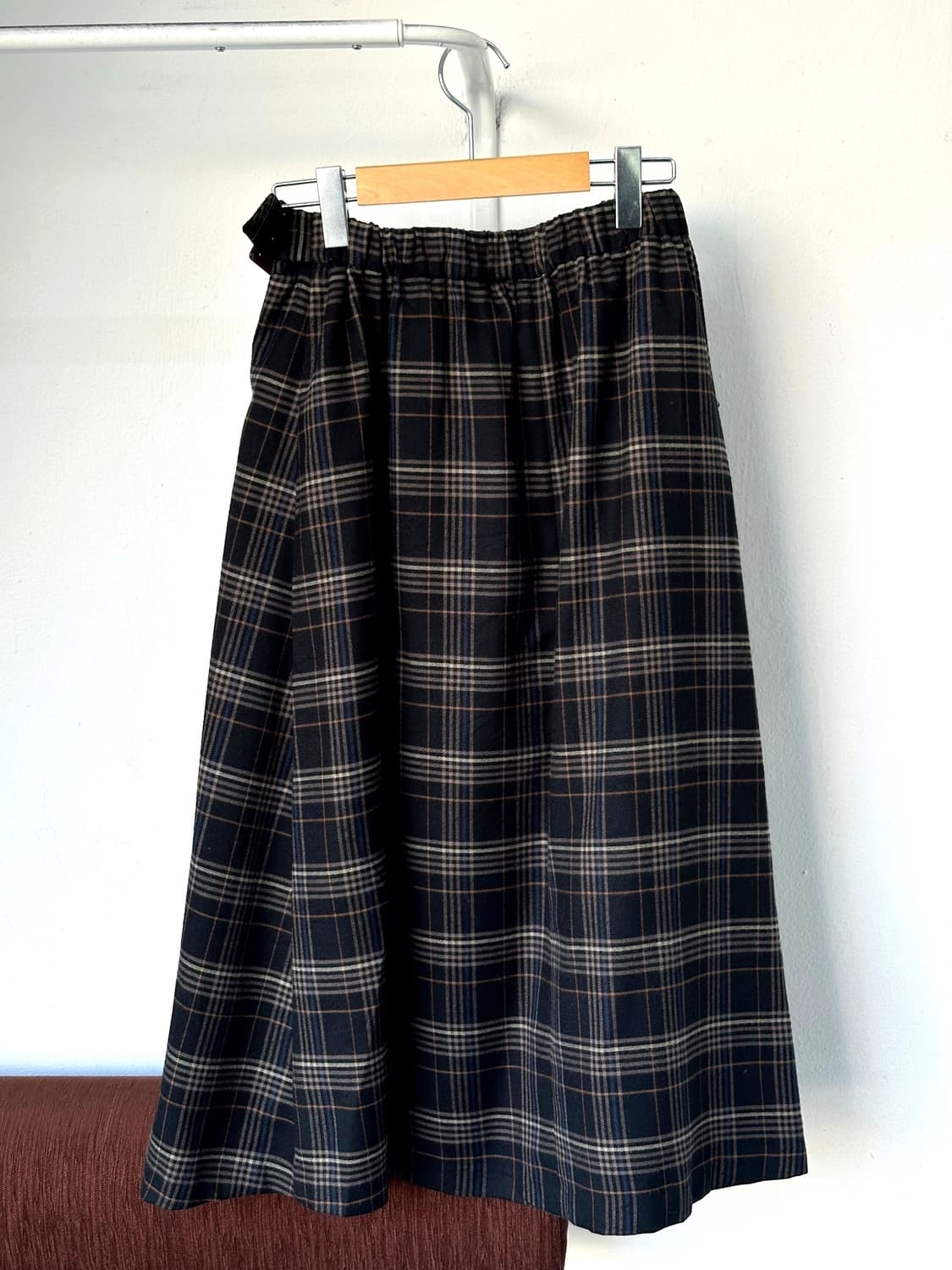 Felted fabric fake panel loose skirt 상품이미지9