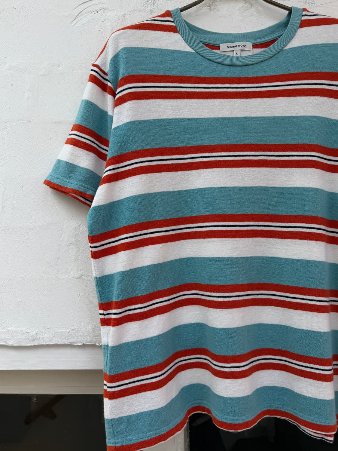 Global Work 스트라이프 반팔티 L 상품이미지3