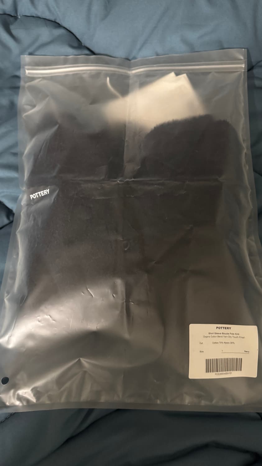 포터리 부클 폴로 니트 네이비 1사이즈 상품이미지5