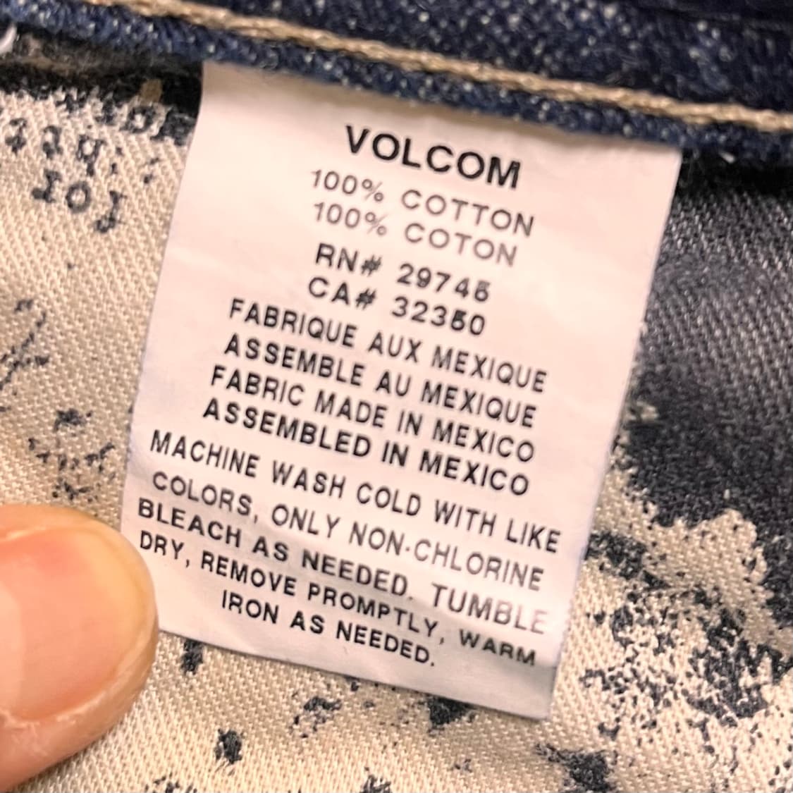 볼컴 데님팬츠 W30 상품이미지5