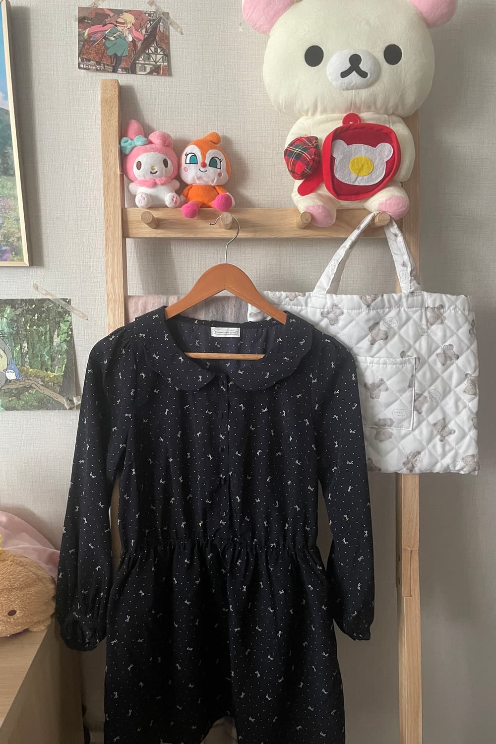 모리걸 빈티지 도쿄모리 코트 리본 원피스 set 🎀💙 상품이미지3