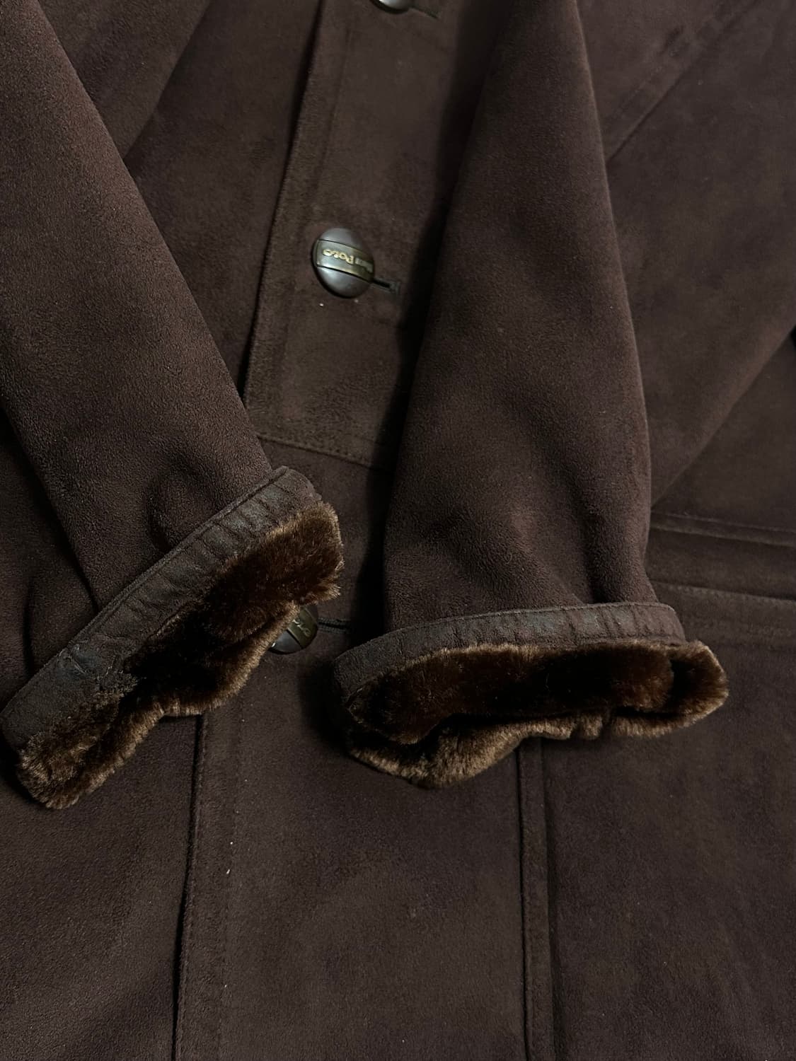 마르코폴로 marco polo 인조 스웨이드 퍼 카라 자켓 상품이미지8