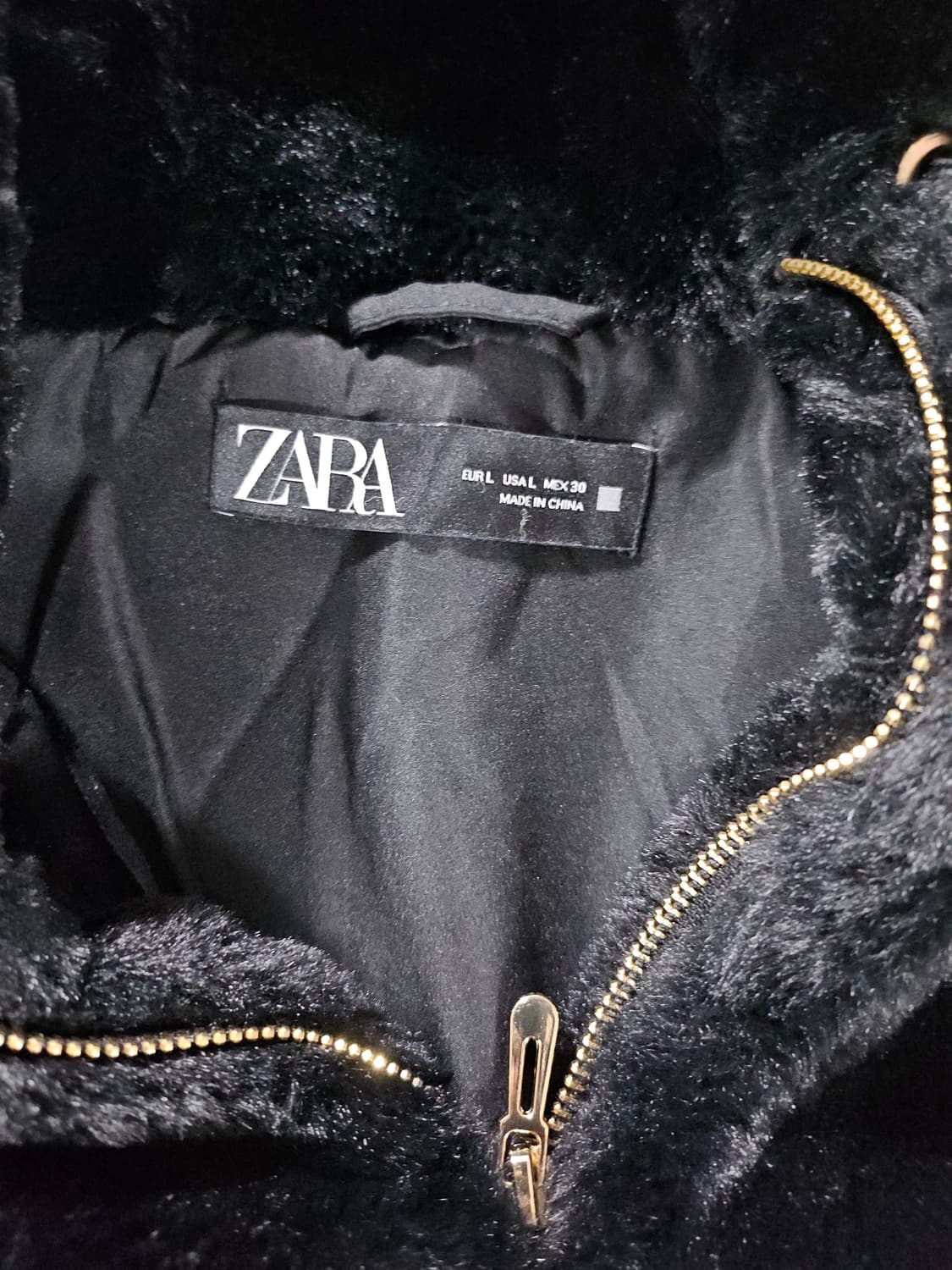 ZARA자라 페이크퍼 후두집업 자켓 L 상품이미지5