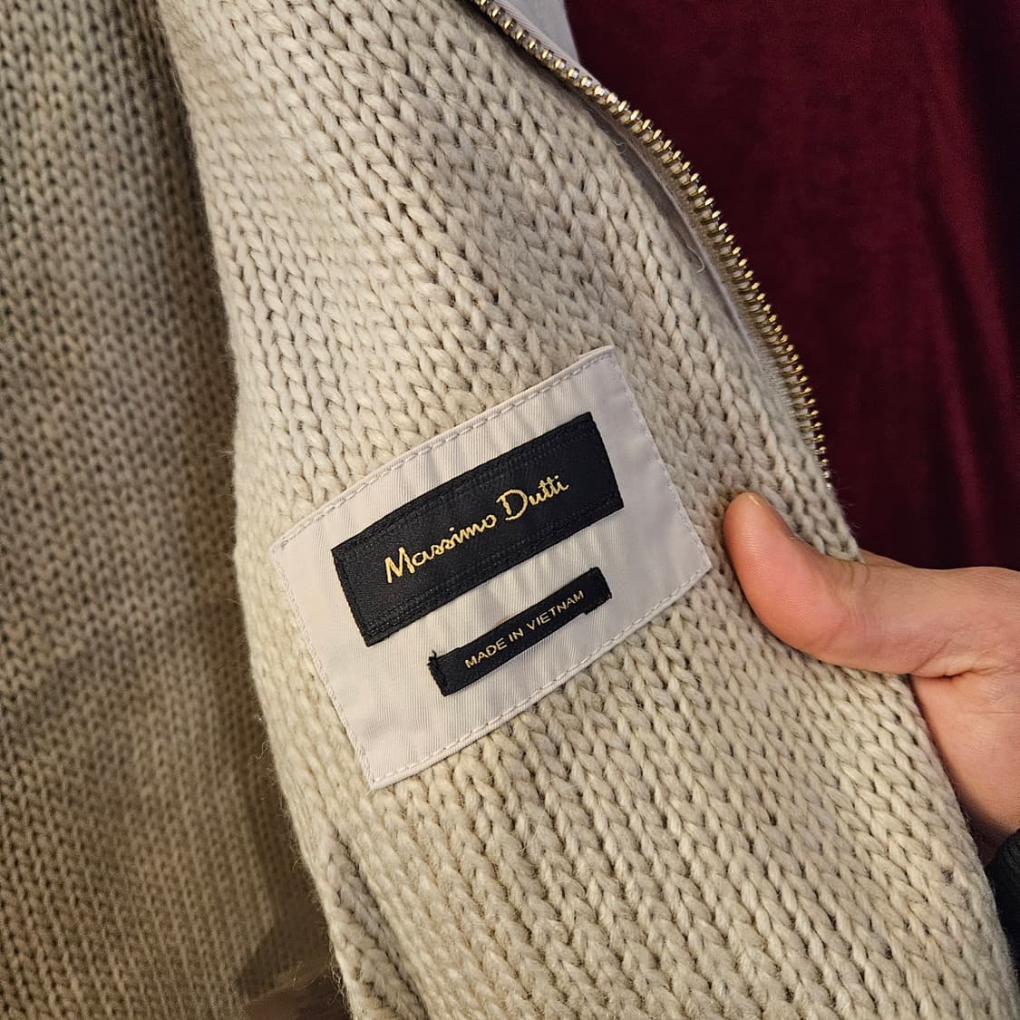 마시모두띠 금장 버튼 크림 코팅자켓 새상품 L사이즈 상품이미지7