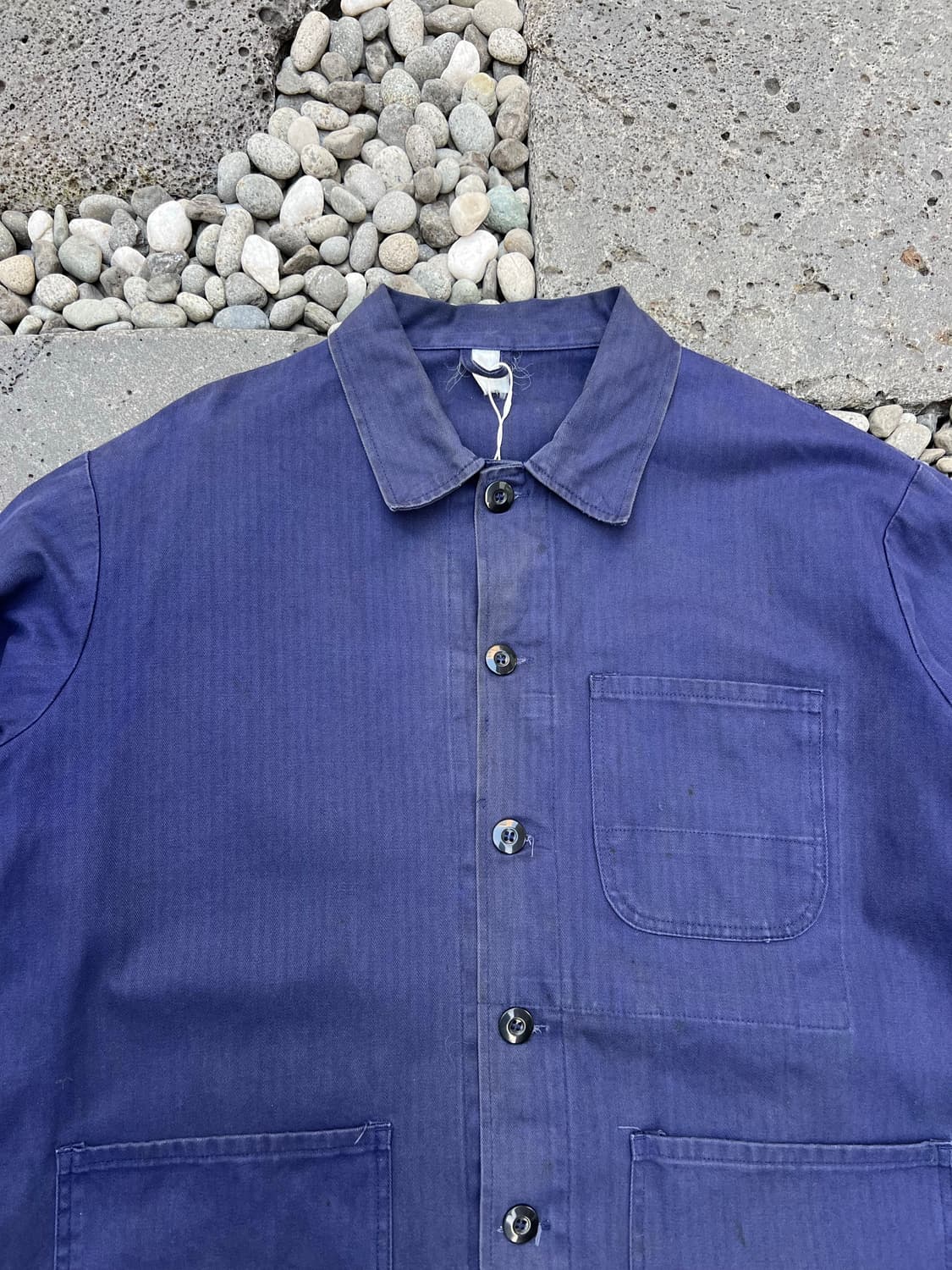 VINTAGE WASHING OLD HBT 헤링본트윌코튼 프렌치워크자켓 상품이미지6