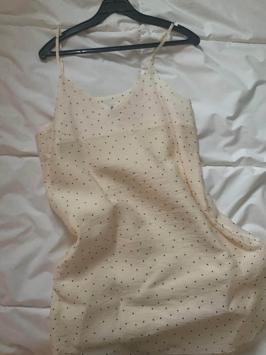 씨유쑨 시유쑨 도트 나시 레이어드 원피스 아이보리 상품이미지3