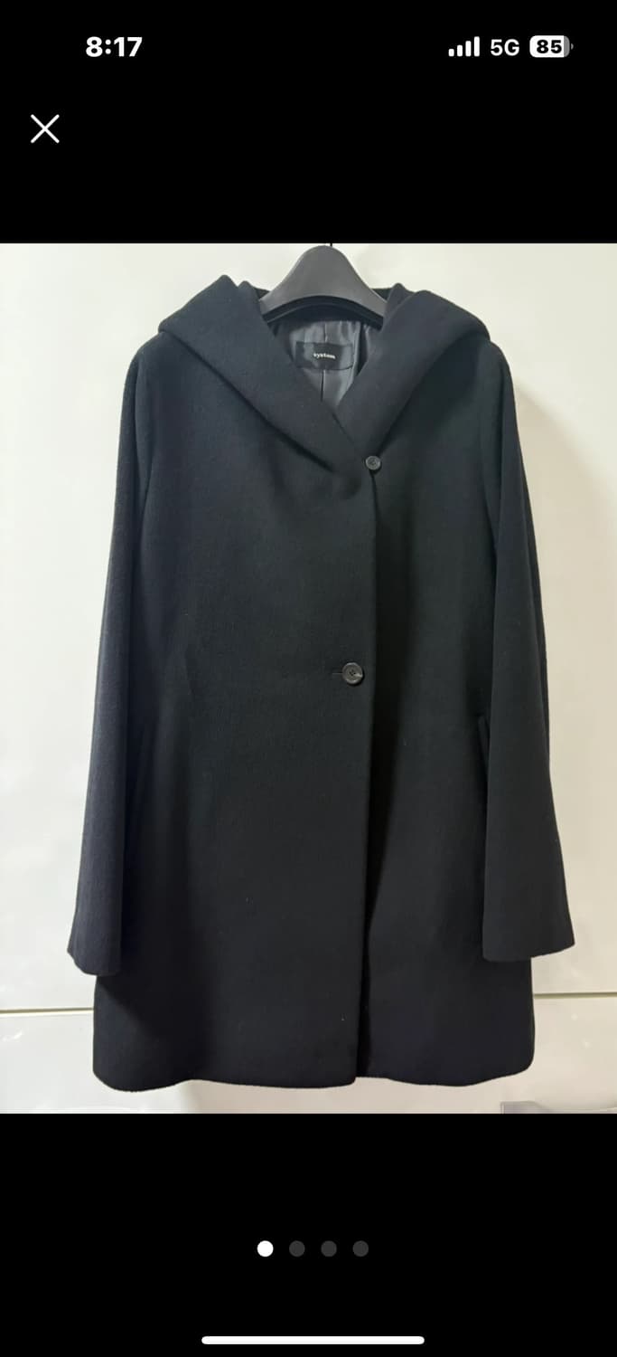 시스템 후드 울 코트   새상품 상품이미지1